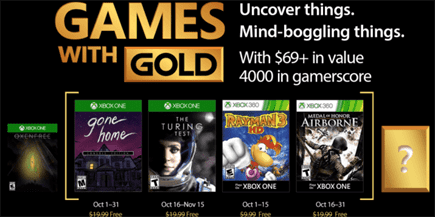 October Games With Gold